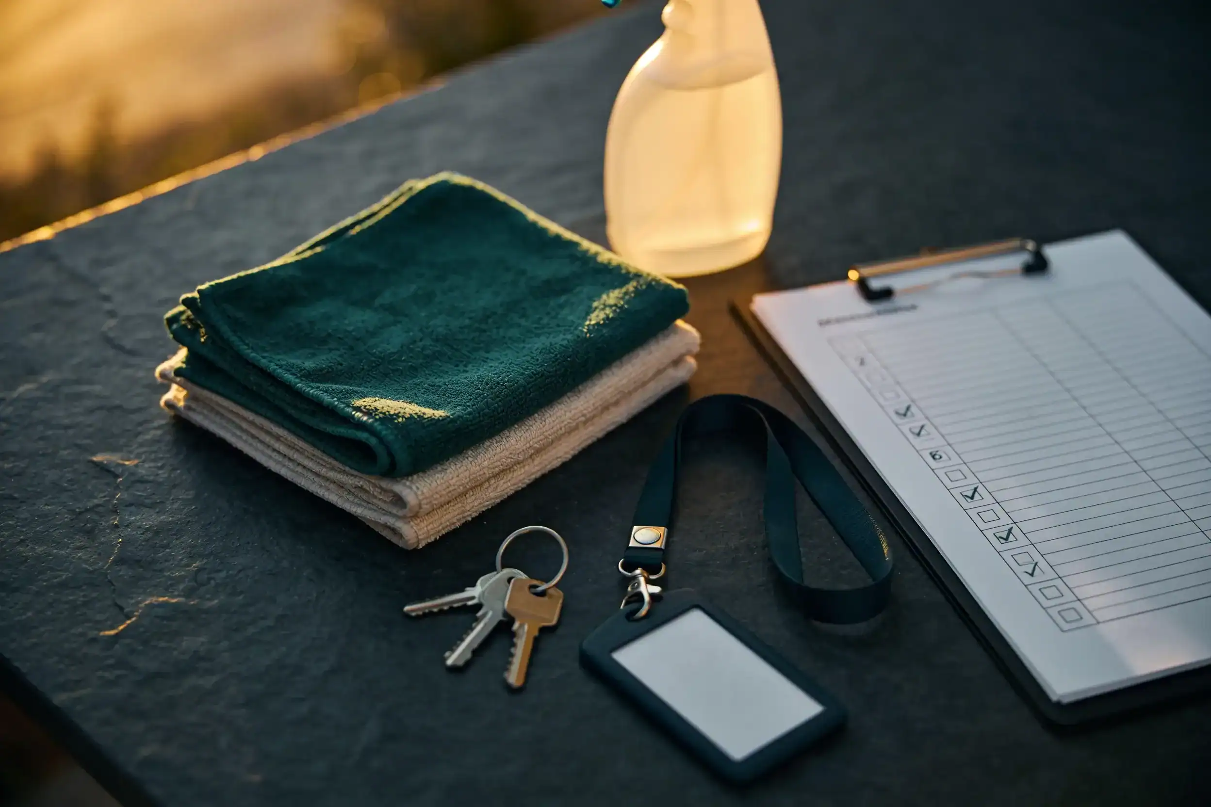 Microfiber, keys and the inspection checklist